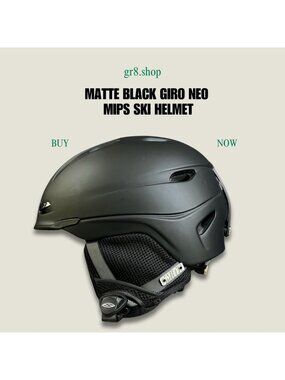 Matte Black Smith Giro Neo MIPS Ski Helmet Lightweight & Ventilated